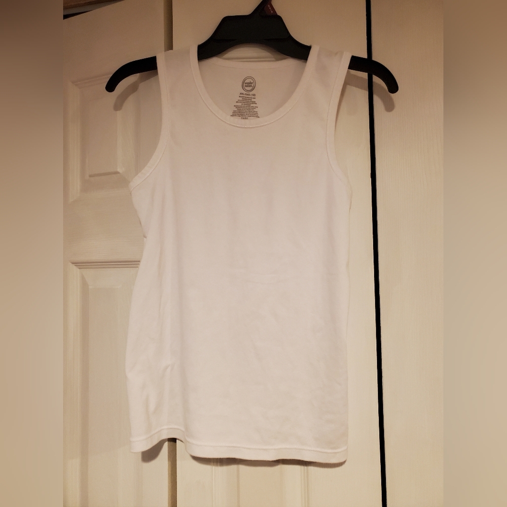 Wonder nation girls white tank top XXL (18)
